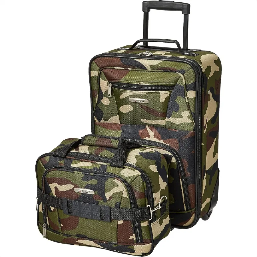 

Fashion Softside Upright Lage SetExpandable Wheel Telescopic Handle Camouflage 2Piece 14 19