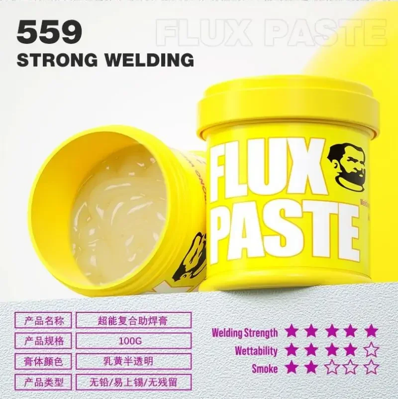 Mechanic Solder Flux Paste UV 223 559 High Activity 100g Lead-free Welding Flux Soldering Cream for CPU BGA PCB SMD Rework Tools