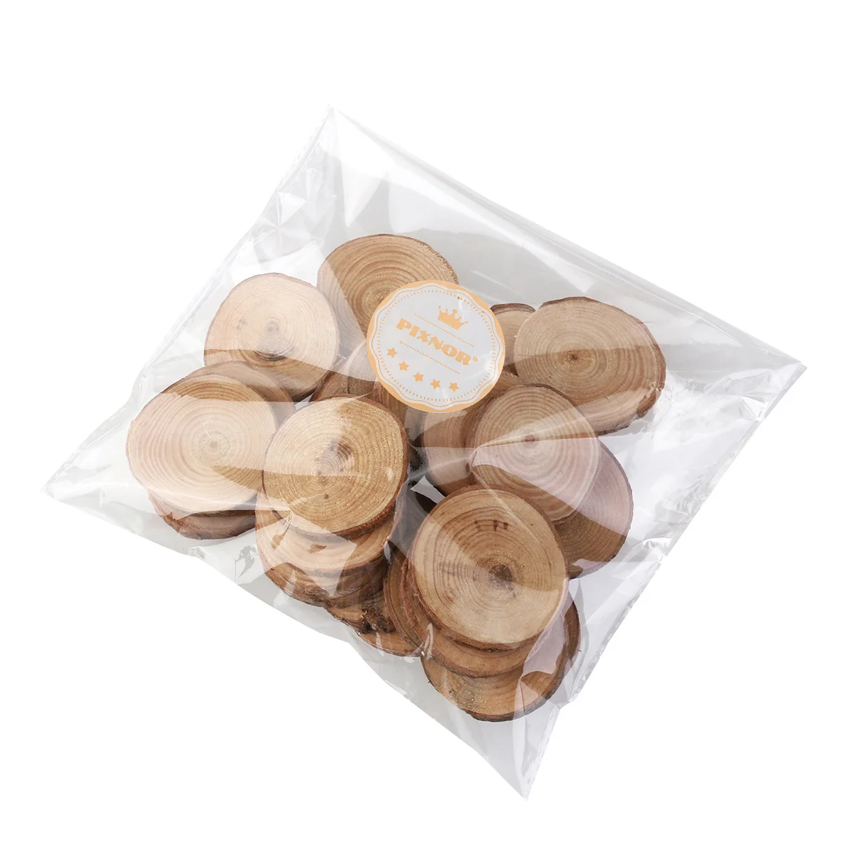 

30Pcs Wood Log Slices Discs Diameter 4-5cm Polished Natural Wood Color Rustic Wedding Table Numbers DIY Craft Supplies