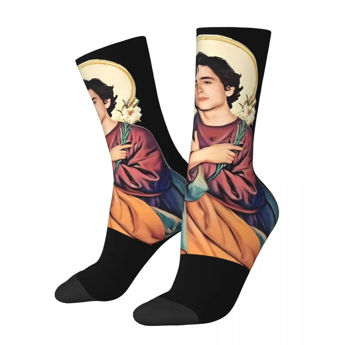 Fashion Male Men Socks Casual Timothee Chalamet Saint Sock Sport Women Socks Spring Summer Autumn Winter