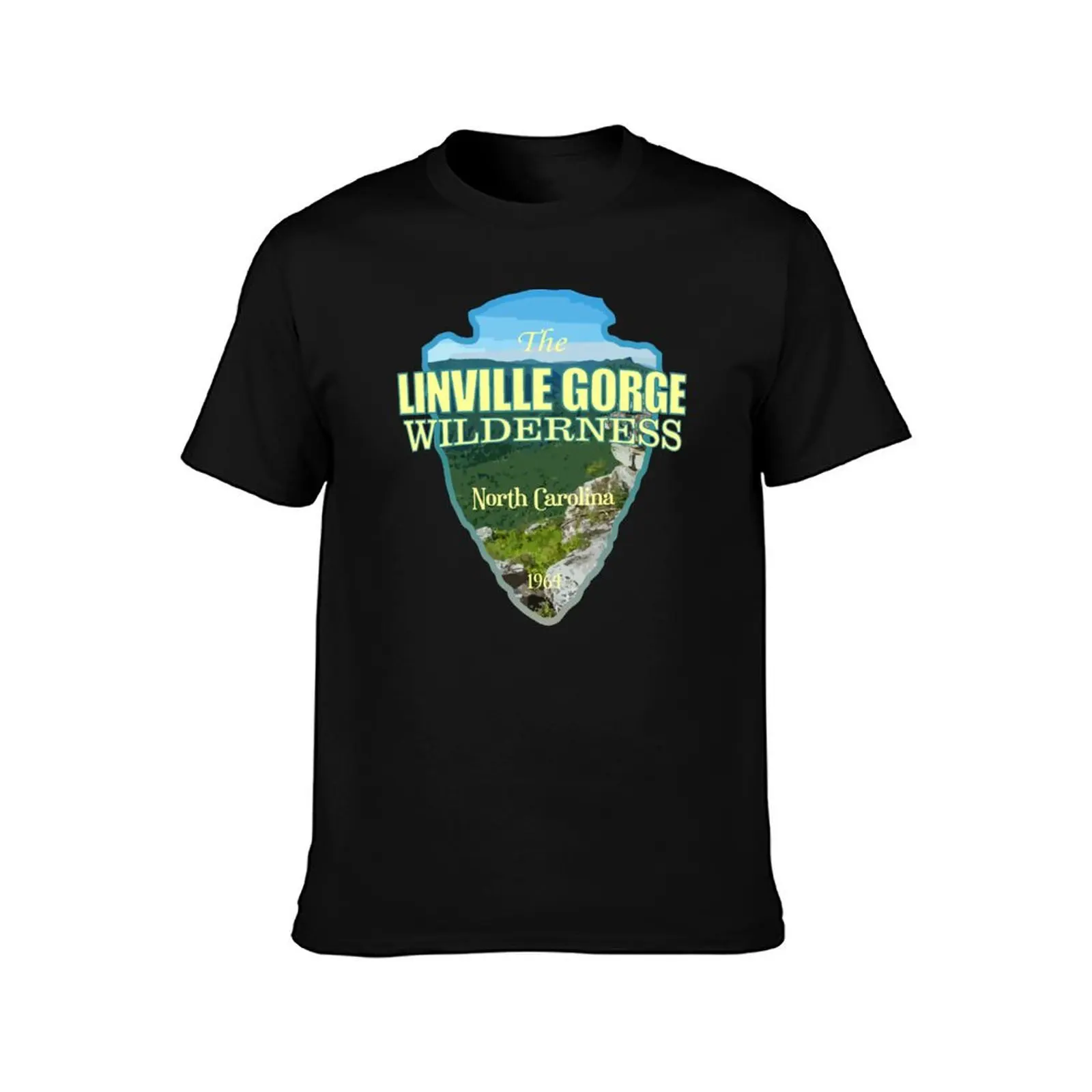 Linville Gorge Wilderness (arrowhead) T-Shirt Summer Casual Cotton Tee Oversized Streetwear Tops Vintage Graphic Print
