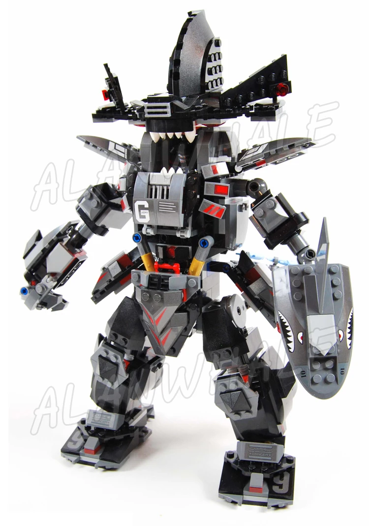 775pcs Shinobi Garma Mecha Man Posable Arms Legs Garmadon Shark Blaster 10719 Building Block toys Compatible With Model