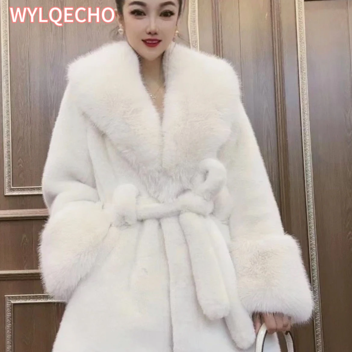 Vintage Thick Fashion Warm Coat Fur Coat Women\'s 2023 Winter New Korean Fashion Imitation Fox Fur Padded Coat Street Outwears