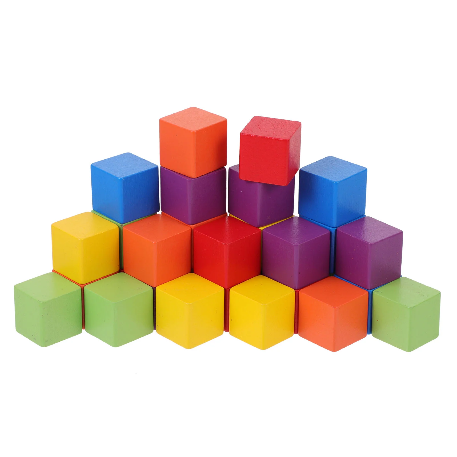 

Color Building Blocks Squares Wooden Cube Kids Funny Jigsaw Toy Toddler Puzzle Practical Geometric