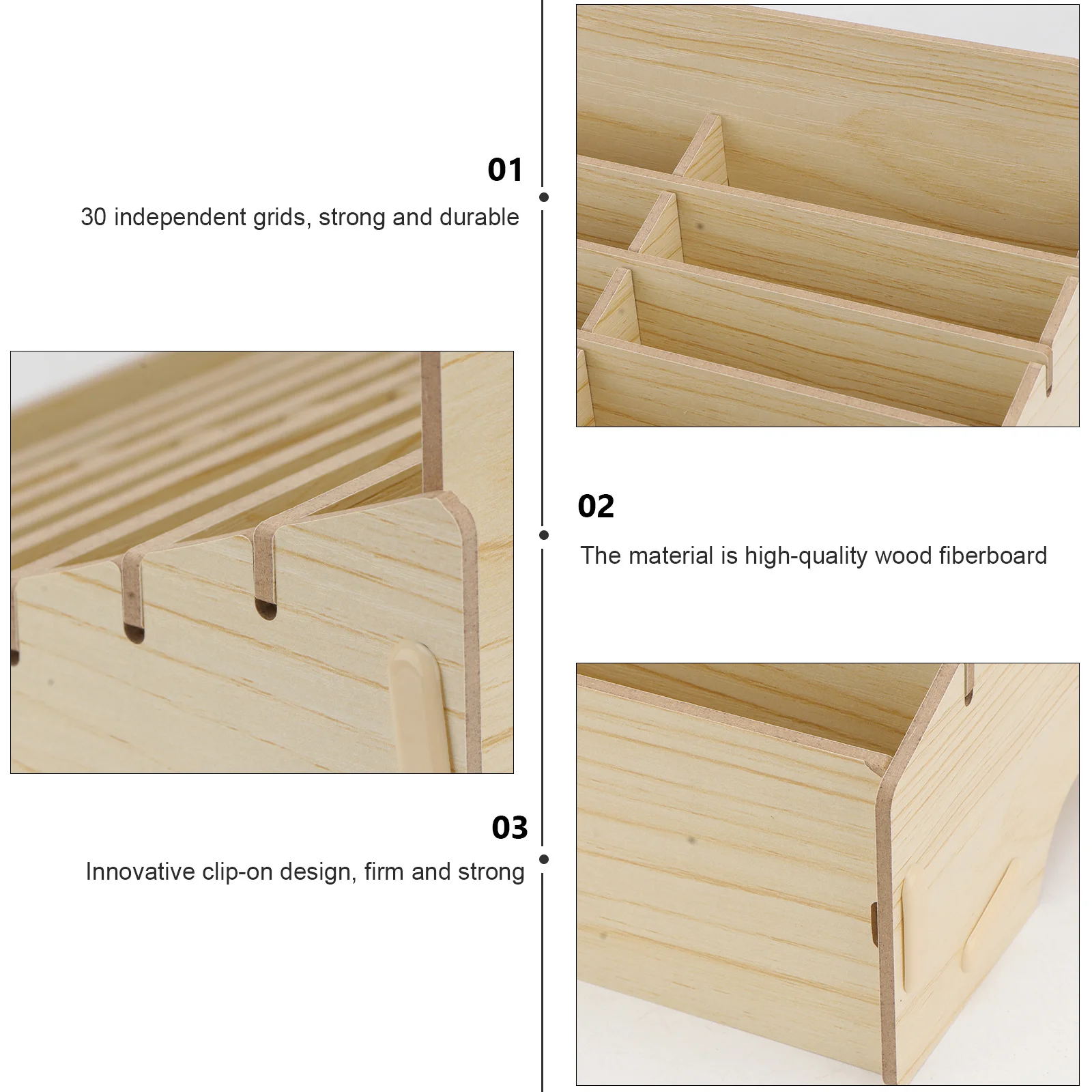 

1pc Wooden Phone Storage Box Multi-Grid Cellphone Holder For Classroom Conference Room Temporary Organizing Case Mobile