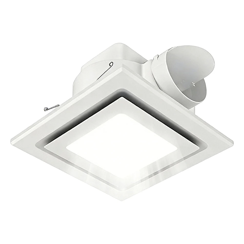 

1pc LED Light Exhaust Fan Quiet Bathroom Exhaust Fan With Adjustable Light For Bathroom Steam Moisture Remove Powerful Airflow