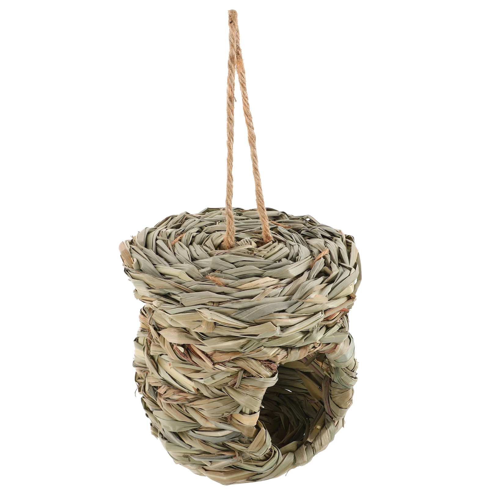 

Natural Grass Handwoven Bird House Double Entrance Lantern Nest Straw Woven Hanging Cage Breeding Garden Supply Pet Accessories