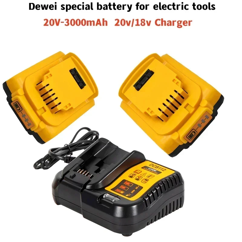 20V 3AH DCB200 Replacement Li-ion Battery for DeWalt DCB205 DCB201 power Tool set 20Volt 20 v Batteries 3000mah Battery