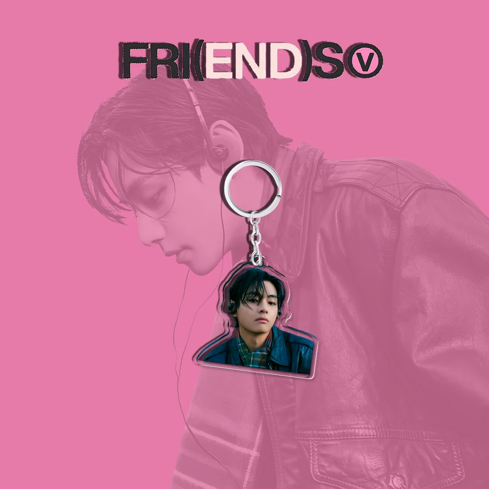 Acrylic Kpop Keychain FRIENDS LAYOVER Album Key Ring Pendent Teakook Accessories Merch