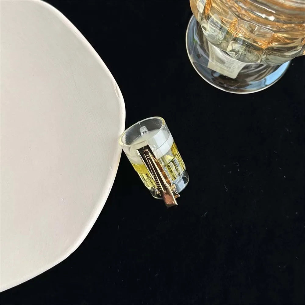 한국 스타일 크리에이티브 맥주 머리핀 덕빌 클립 헤드웨어 재미있는 맥주 헤어핀 Y2K 헤어 바레트 헤드드레스 맥주 사이드 뱅 클립