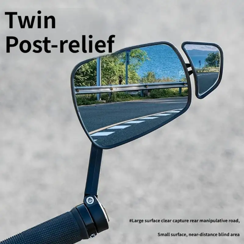 

Durability Plastic Bike Mirror Regulable Viewing Angles Handlebars Bicycles Rear View Mirror for Various Cycling Styles