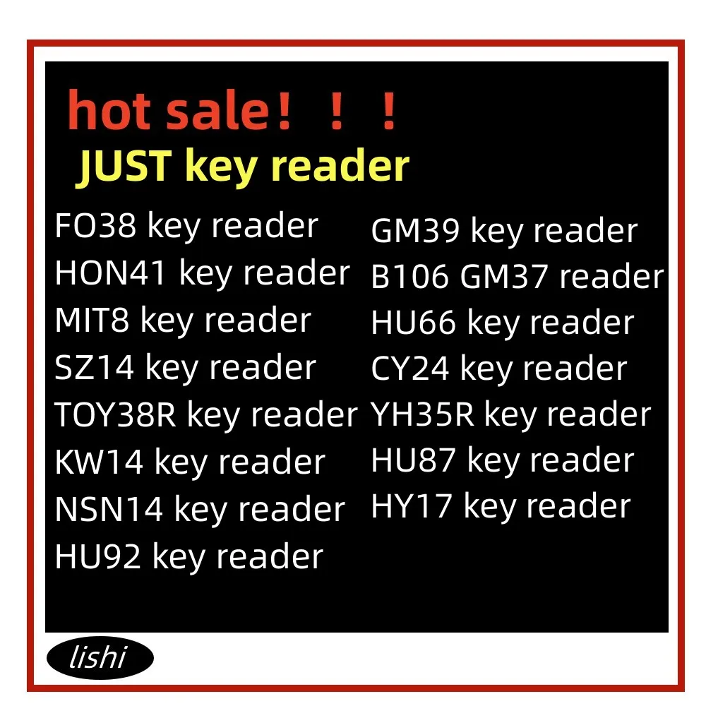 

HOT SALE Lishi 2 in 1 Tool HU66 HU92 HU87 NSN14 TOY38R CY24 B106 GM37 GM39 YH35R FO38 HY17 SZ14 KW14 key reader