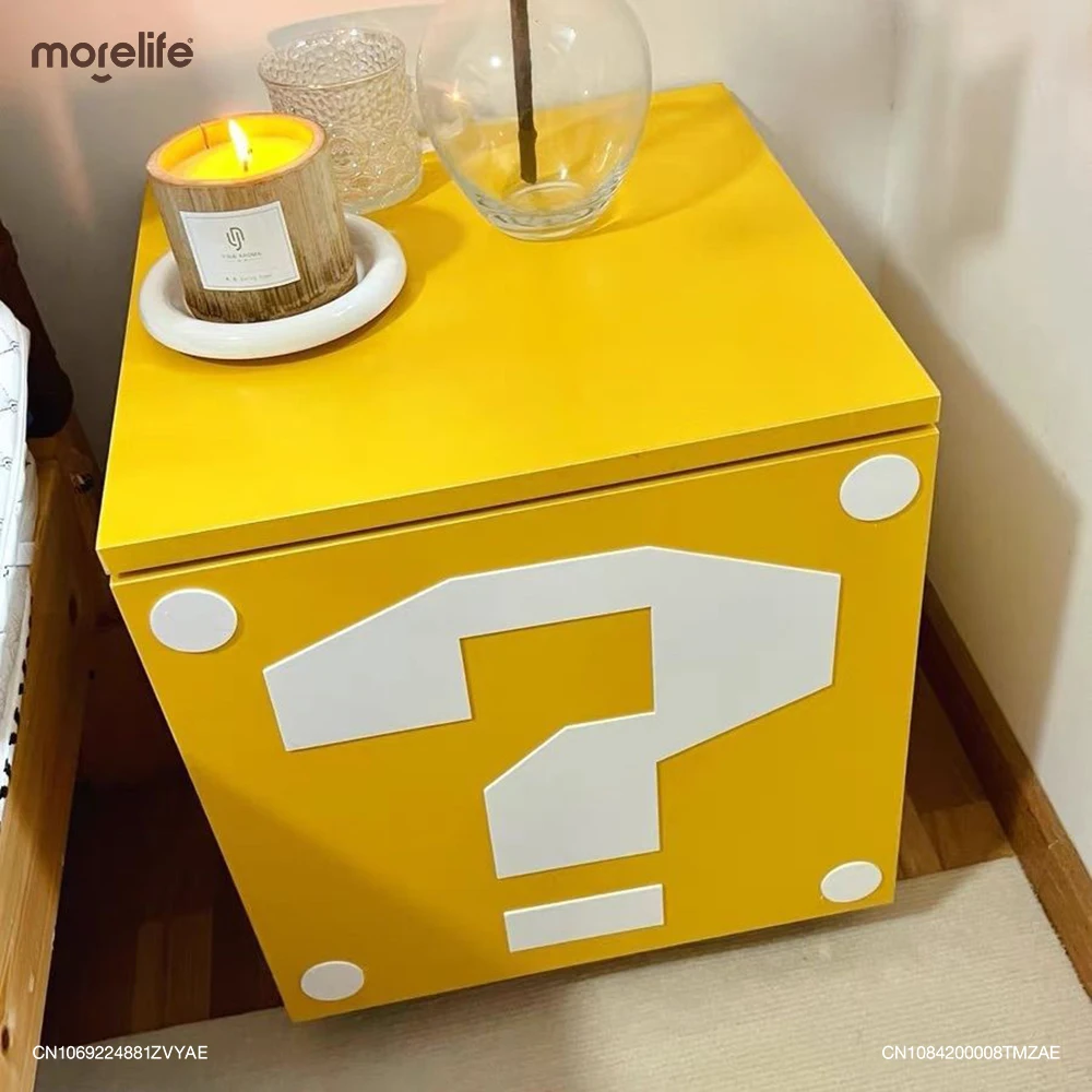 Creative Question Mark Bedside Table Living Room Toy Snack Storage Box Modern Creative Design Storage Cabinet Home Furniture K1+