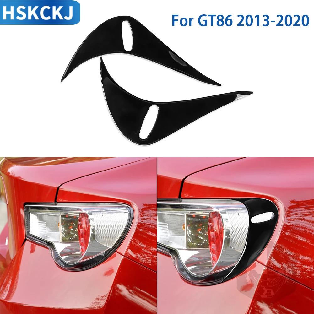 

For Toyota GT86 2013-2020 Piano Black Car Accessories Rear Trail Light Eyebrow Cover Trim Sticker Modification
