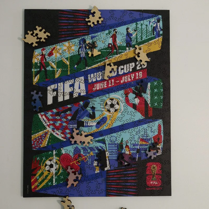 

Kansas City FIFA World Cups Wooden Jigsaw Puzzles Adult Decompression Puzzle Toys Home Decor Collection Gift for Soccer Fans