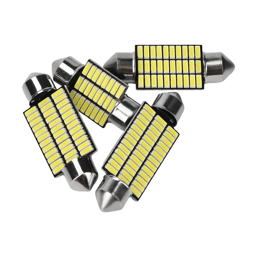 Luces de decodificación LED automotrices de 31-41MM, faros de carro 26-39SMD, lámpara de techo de cúpula Interior de coche, lámpara de señal de placa de matrícula
