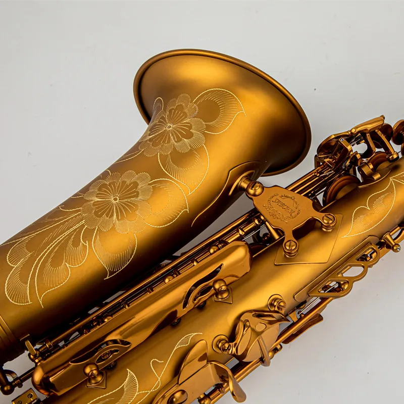 New Arrival Alto Eb Tune Saxophone Brass Musical Instrument Champagne gold Lacquer Sax With Case Mouthpiece Free Shipping