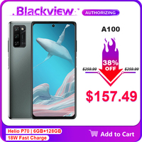 Blackview A100 6GB+128GB 6.67'' FHD+  Android 11 Helio P70 Octa Core Smartphone 12MP Camera 4680mAh 18W Fast Charge Mobile Phone