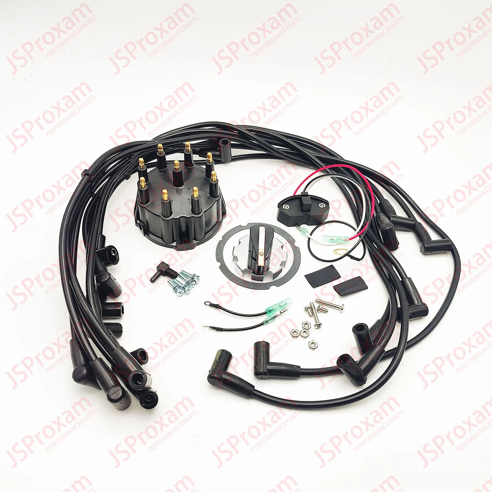 87-892150Q02 Replaces Fit For Mercruiser 84-816608Q61 Thunderbolt V8 Ignition Sensor Tune-Up Kit Cap Rotor spark plug wires