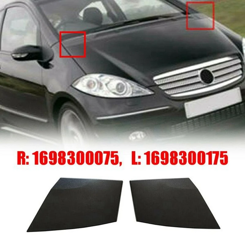 Car Engine Hood Hinge Cover Windshield Water Drain Hood Corner Guard for Mercedes Benz A Class W169