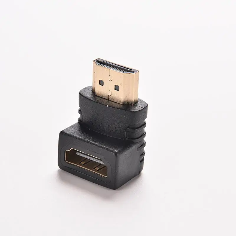 

1PC 90 Degree HDTV 1080P HDMI Cable Connector HDMI V1.4 Right Angle A Male To HDMI V1.4 B Female Gold Plated Cable Adapter