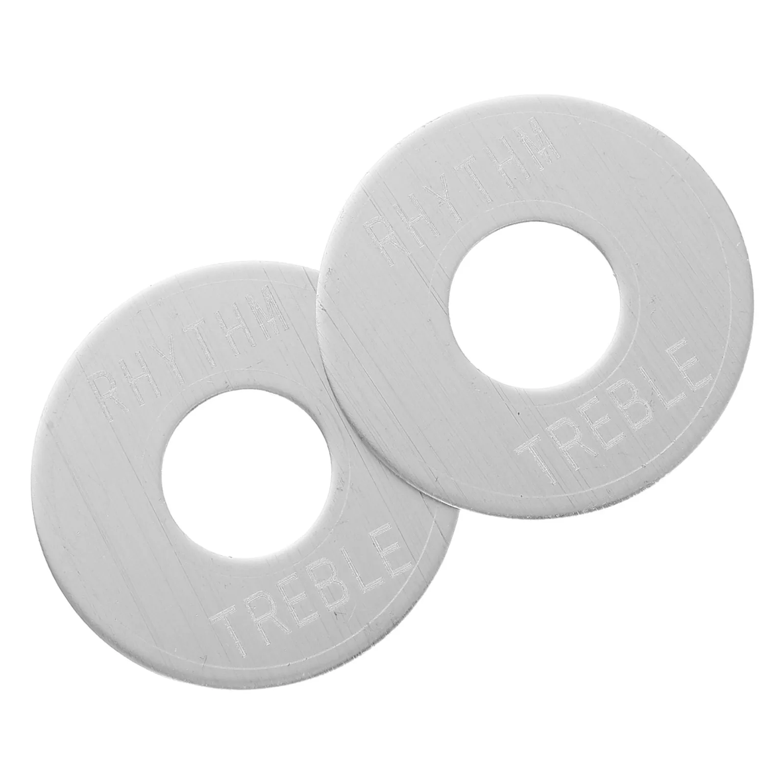2Pcs Sleek Metal Guitar Toggle Switch Cover Ring Rhythm Treble Position Label Plate Balanced Lightweight Design Electric Guitar