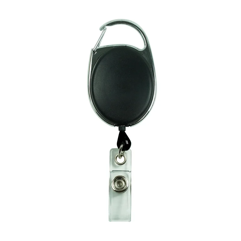 Retractable Oval Shape Badge Reel for Pass Work Card Name Bus Card Sleeve Keychain Lanyard Extensible Card Clips Reels