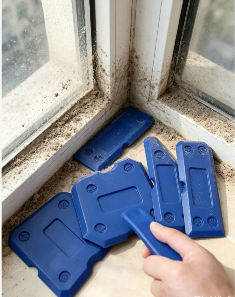 

4pcs Caulking Tool Set Cement Scraper Sealant Remover for Shower Tile Grout Edge Removal Kitchen Bathroom Home Cleaning Spatula