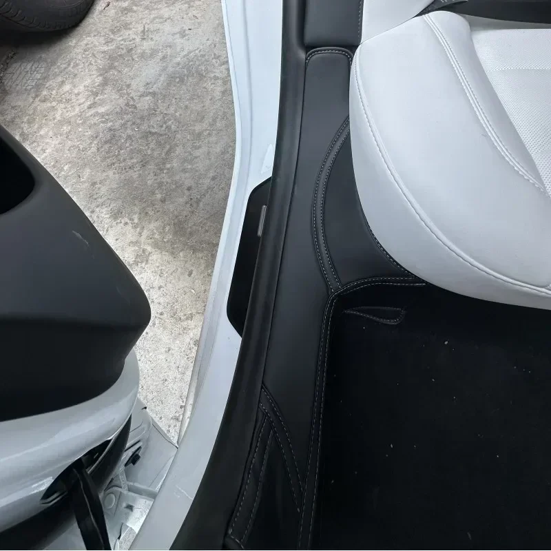 Anti-kick Protective Pad for Tesla New Model 3+ Highland 2024 Front Rear Door Sill Under-seat Pads Threshold Strip Felt Mats