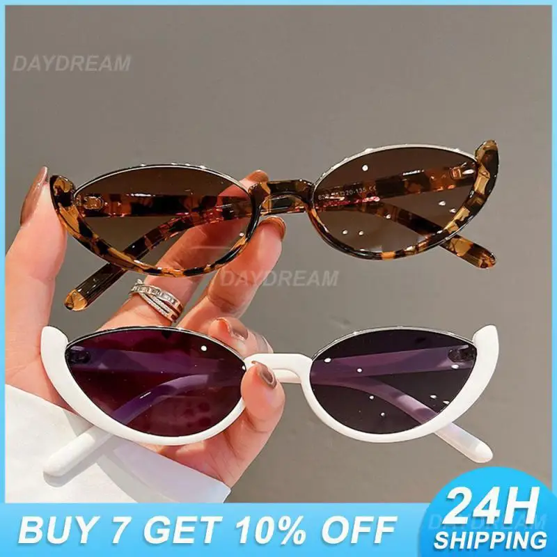 Small Half Frame Sunglasses Avant-garde Fashion For Women Shades Okulary Przeciwsloneczne Damskie 2023 Sunglasses Uv400 Glasses