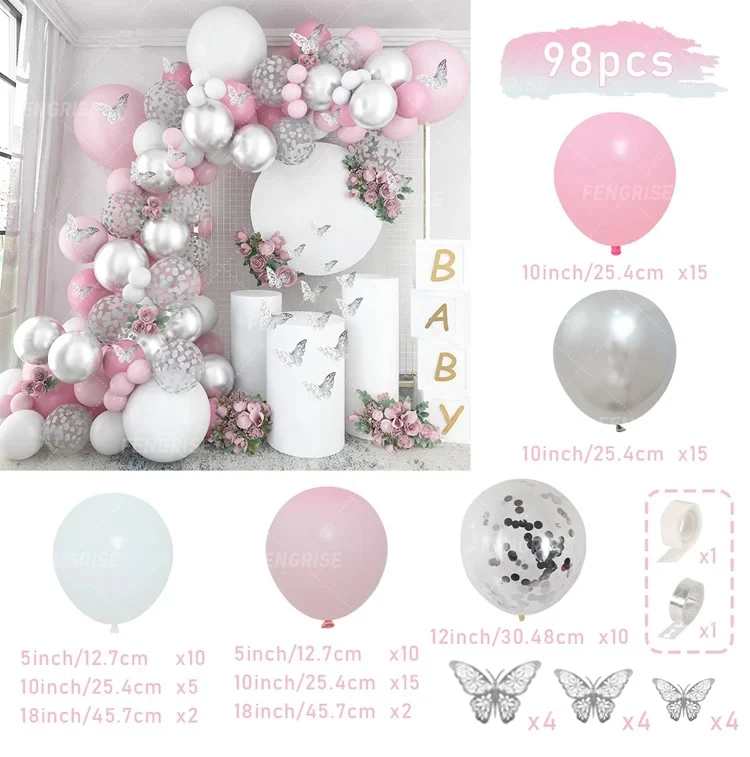 Ballon Girlande Bogen Kit Geburtstag Party Dekoration Mädchen Geburtstag Folie Ballon Baby Dusche Dekor Globos Hochzeit Party Supplies