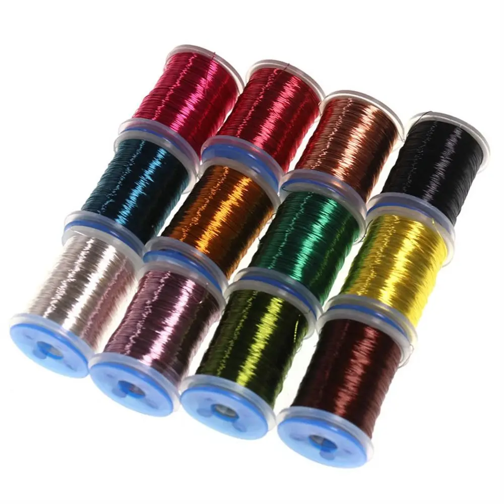 Fishing Accessories Body Ribbing Fly Tying Copper Wire 0.2mm 26 yards Fly Tying Thread Round Small Nymph Thread Midge Larve