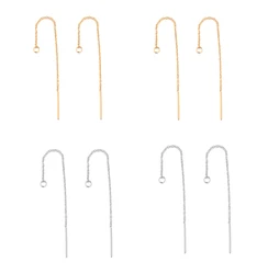 10Pcs Stainless Steel Tassel Threader Drop Dangle Earrings Long Chain Ear Line for DIY Jewelry Makings