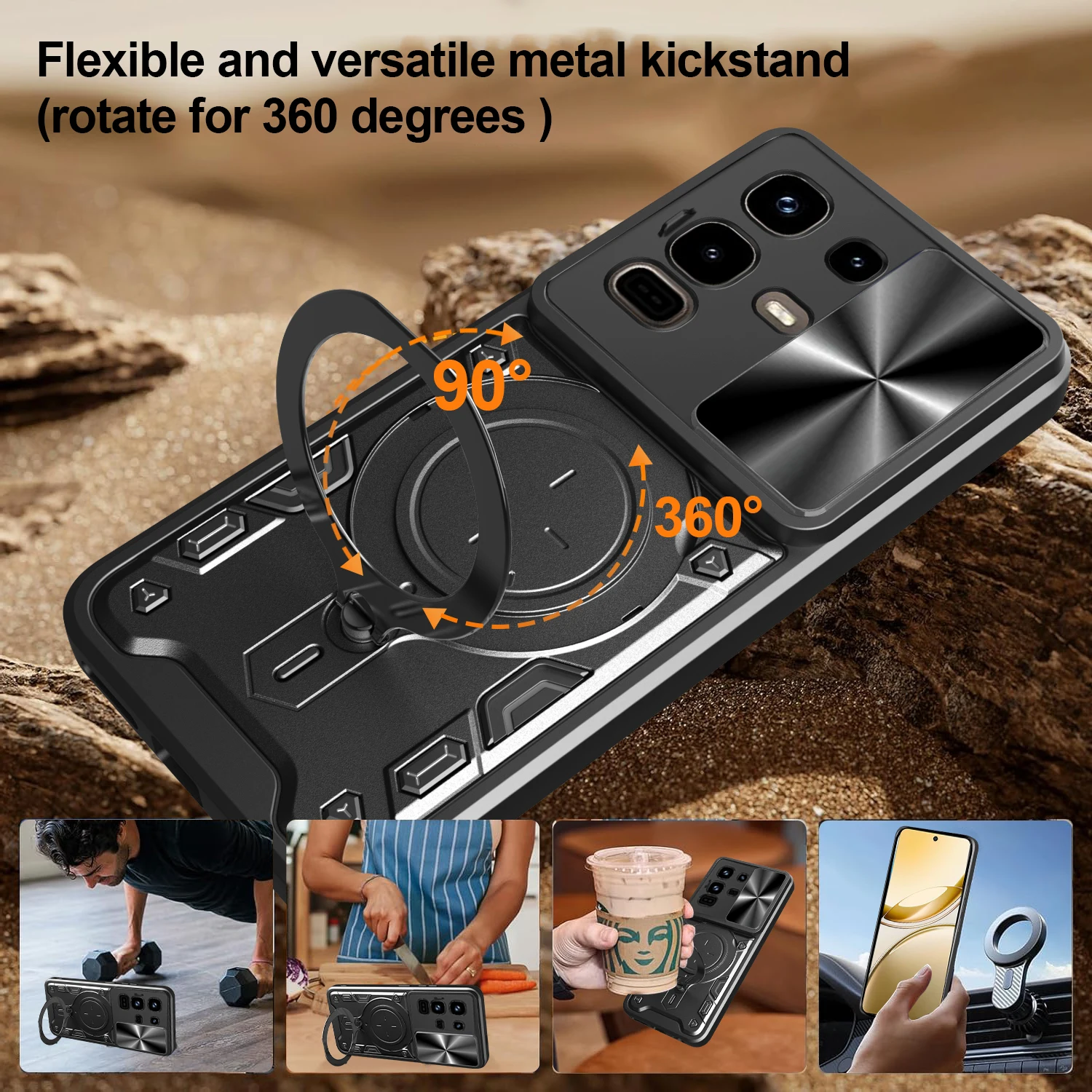 غطاء حماية لهاتف انفينيكس نوت 50 برو 4G 50 Pro + Plus 50x 5G مع حامل حلقي حامل عدسة حماية Fundas Coque Capa #6