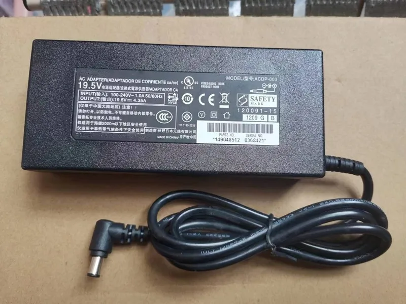 Carregador de adaptador CA genuíno para TV LCD, fonte de alimentação para Sony Bravia KDL-48R480B, AC, ACDP-085E02, ACDP-085N02, ACDP-003, 19.5V, 4.35A, 85W