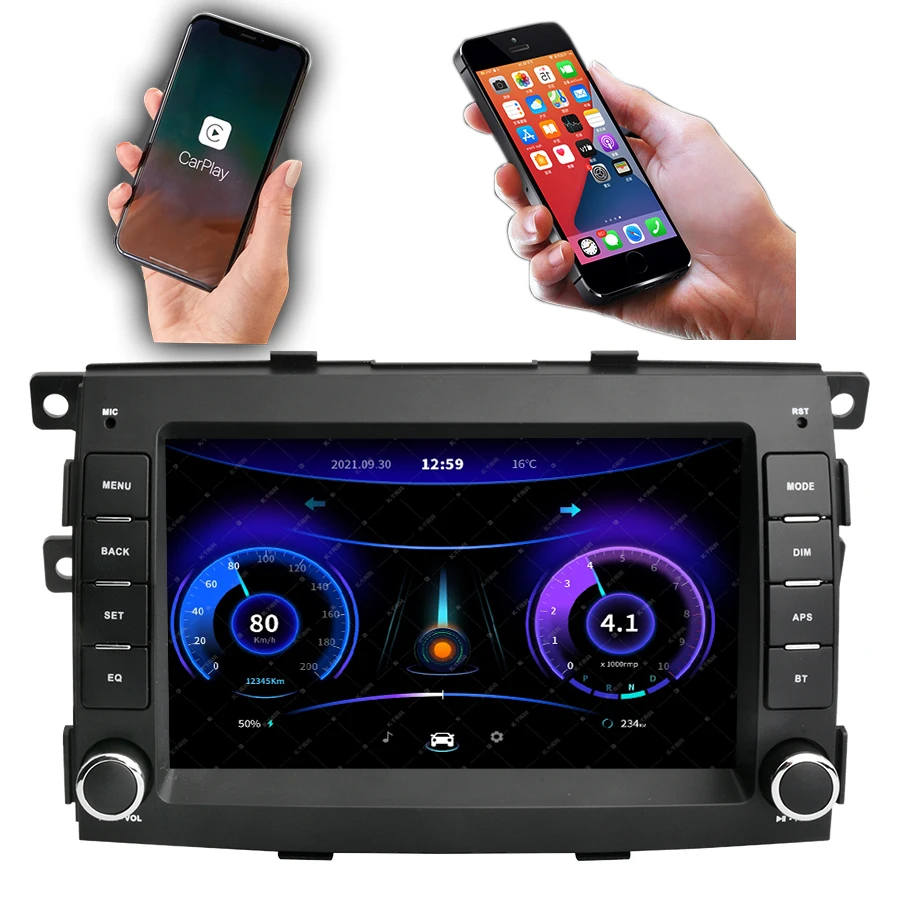 7' Car Radio Android 14 With GPS CarPlay AUTO For Kia Sorento 2 XM 2009 2010 2011 2012 DSP WiFi SWC BT 2 Din Multimedia