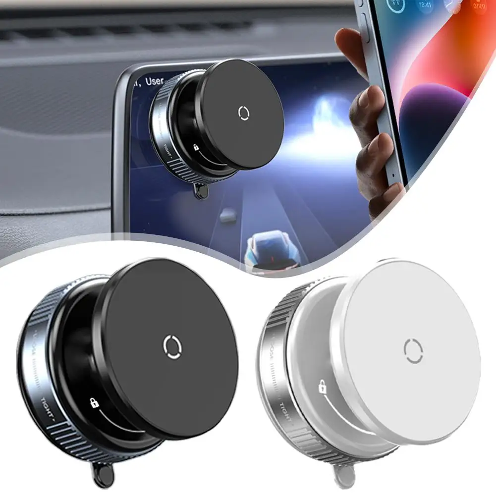 Intelligent Vacuum Suction Car Phone Holder 360° Rotation Strong Magnetic Adsorption Bracket For Navigation Live Streaming Stand