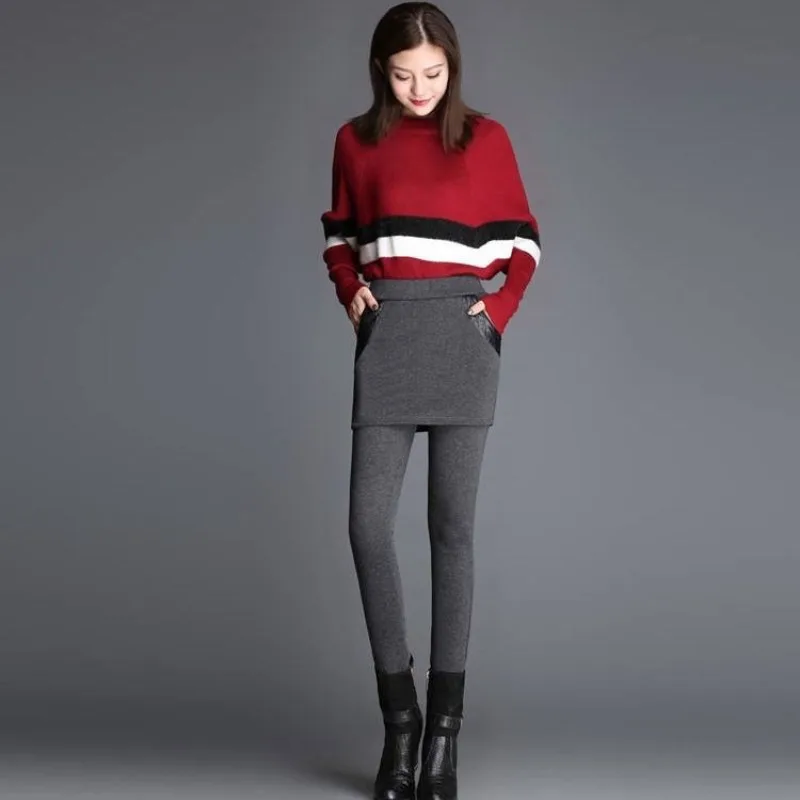 Damen Herbst Winter neue modische elegante hoch taillierte einfarbige Leggings lässig vielseitige bequeme Hosen zum Pendeln