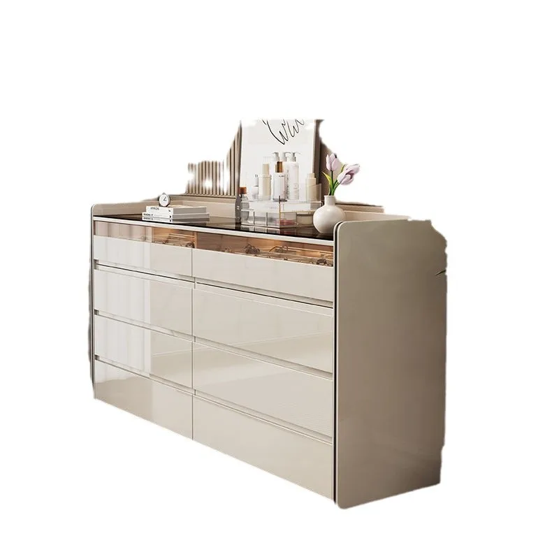 

Light luxury chest dresser integrated bedroom end of bed chest of drawers jewelry display cabinet simple modern locker