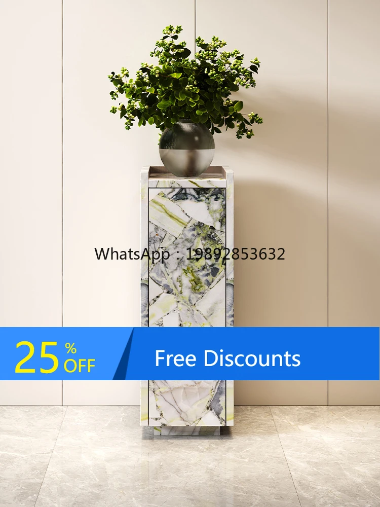 

DF Full Rock Slab Stand Table Living Room Flower Pot Balcony Storage Rack Floor Stand Pot