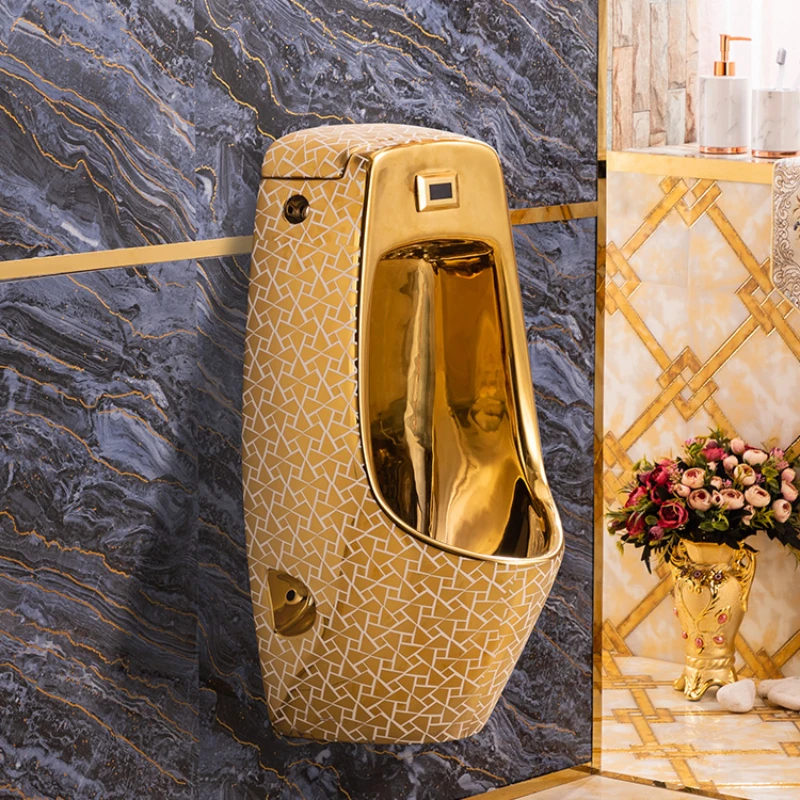 Gold urinal integrated induction urinal ceramic