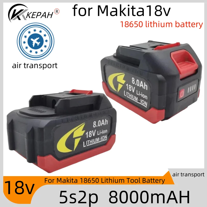 

5S2P 18V for Makita 18650 lithium tool battery can charge 8000mAh battery with high current and high discharge. Charger.