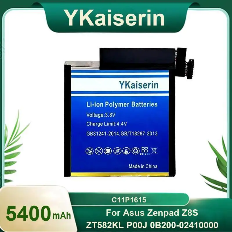 

Удлиненная производительность 5400 мАч для Asus Zenpad Z8S ZT582KL P00J 0B200-02410000, износостойкий аккумулятор для ноутбука C11P1615