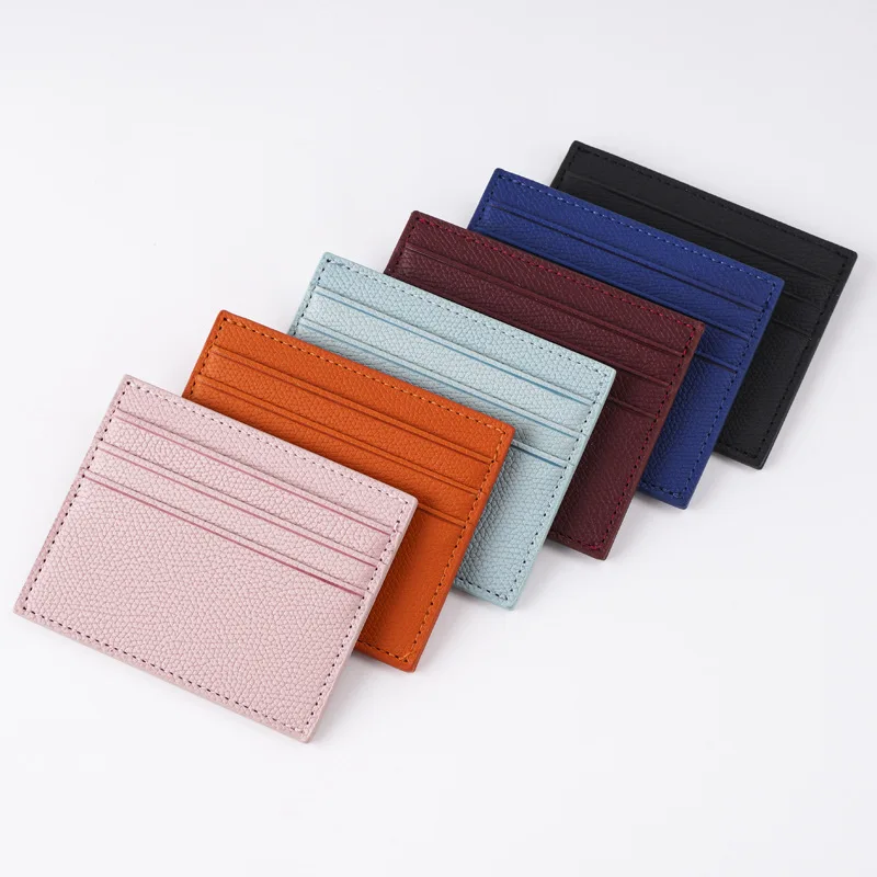 Ultra‑Thin PU Leather Card Wallet for Men Women, Multi‑Card‑Slot Mini Card Holder, Bank Card ID Document Protective Pouch