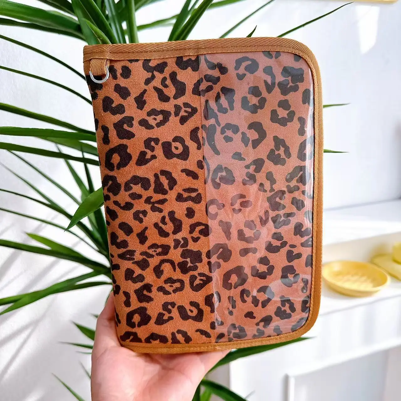 New A5 Multifunctional Thickened and Widened Zipper 6-ring Binder Storage Bag, Refillable Notebook Cover, with Same Small Bag