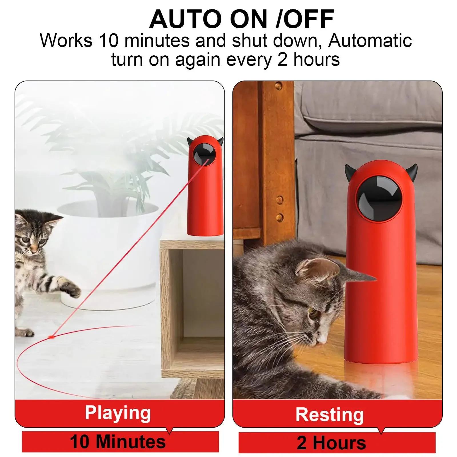 Automatic Cat Toys Interactive Smart Teasing Pet LED Laser Indoor Cat Toy Accessories Handheld Electronic Cat Toy For Dog