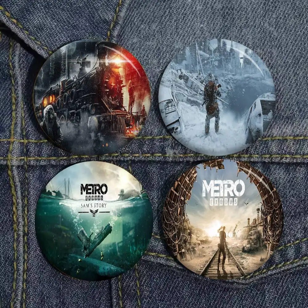 Video Game M-Metro E-Exodus New  Brooches Soft Button Pin Funny Silly Gnarpy on A Skateboard Meme Badge Gamer Collection Gifts
