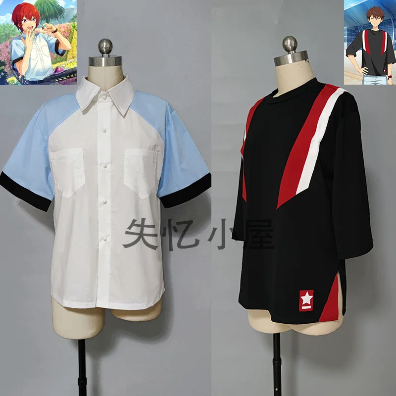 Game Ensemble Stars Morisawa Chiaki Suou Tsukasa Cosplay Costume Party Suit Summer Casual Tshirt  Halloween Uniforms Custom Made