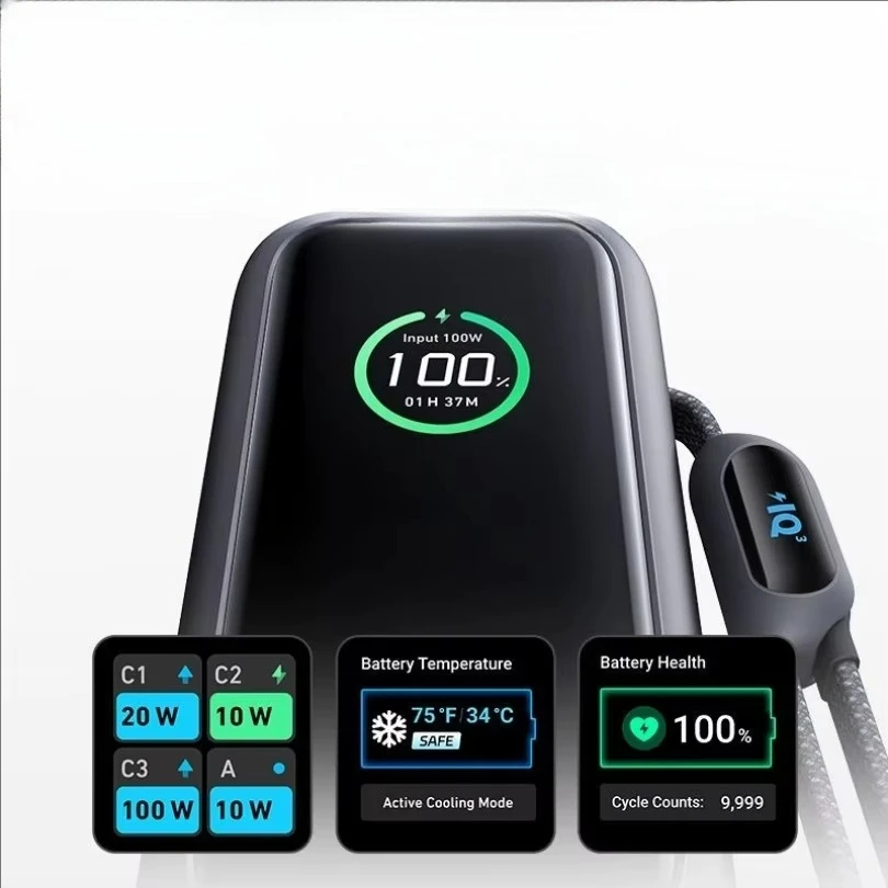Energy Cabin 165W with Its Own Telescopic Cable, Power Bank, Multi-port Fast Charging Mobile Power Supply A1695
