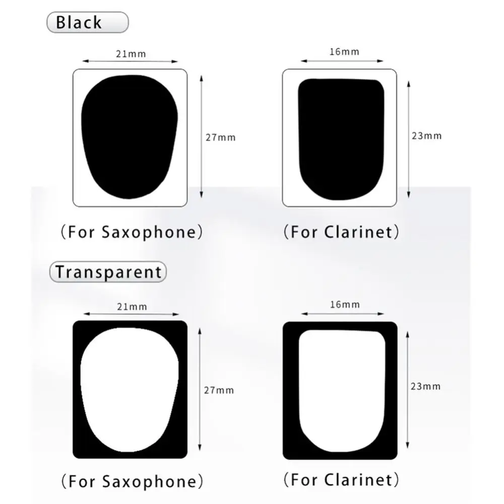 Silicone Pads Sax Mouthpiece Patches 0.5mm/0.8mm Mouthpiece Patches Sax Mouthpiece Cushion Clarinet Saxophone